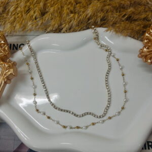 GOLD PEARL AND CRYSTALS