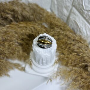 Δαχτυλίδι  3 Βubble Silver & Gold