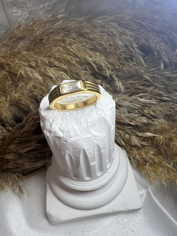 Δαχτυλίδι  Gold White Crystal