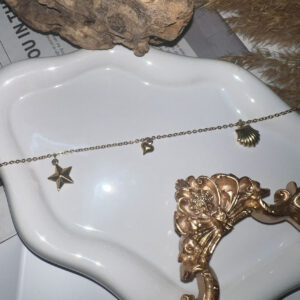 Αλυσιδάκι Ποδιού Hearts Star Shell