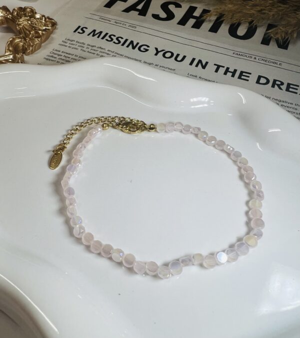 White Pink Iridescent Crystal