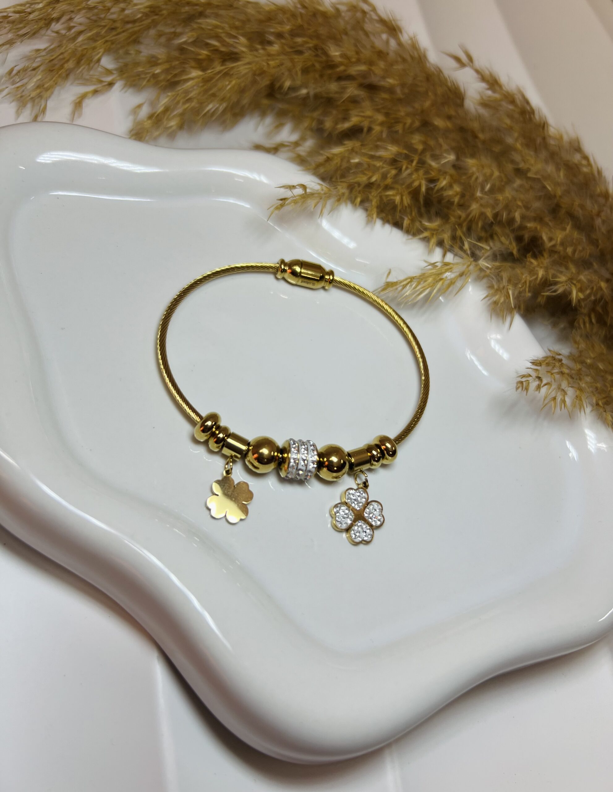 Clover bracelet gold
