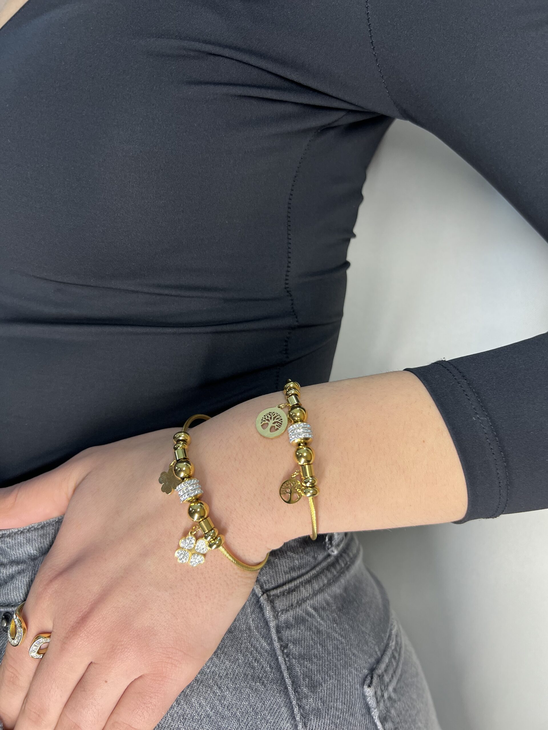 Clover bracelet gold - Image 2